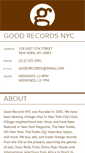 Mobile Screenshot of goodrecordsnyc.com