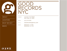 Tablet Screenshot of goodrecordsnyc.com